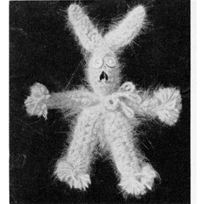 Knitted Bunny Pattern â€“ bunny from a square