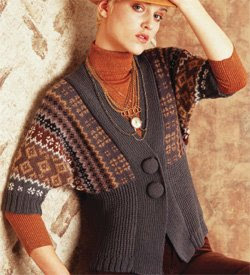 Simple Fair Isle Wristwarmers - Free Knitting Patterns