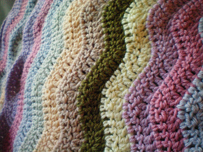 #Crochet puff stitch ripple pattern - YouTube