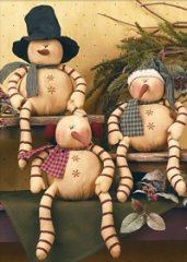 Handcrafted Primitive Snowmen at HugsAndStitches.com
