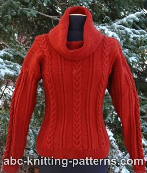 Bestselling Chic Cowl Neck PDF Knitting Pattern from