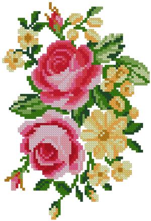 Free Hand Embroidery Pattern: Rose Border – Needle
