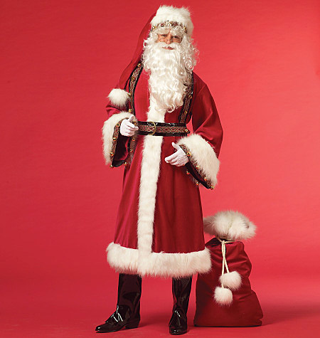 M5550 | Misses'/Men's Santa Costumes and Bag | Seasonal
