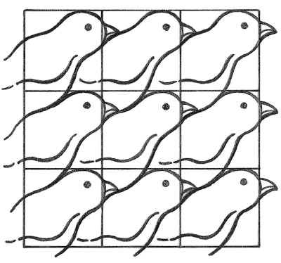 Examples of Escher-style tessellations - Demon Internet