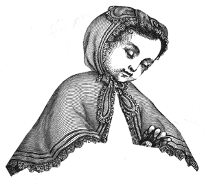 ABC Knitting Patterns - American Girl Doll Cape with Hood.