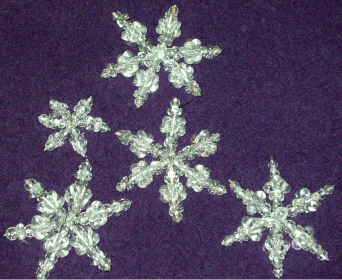 Beaded Snowflake Pattern Using Hexagon Angle Weave