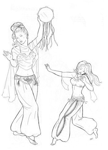 Belly dance pants pattern