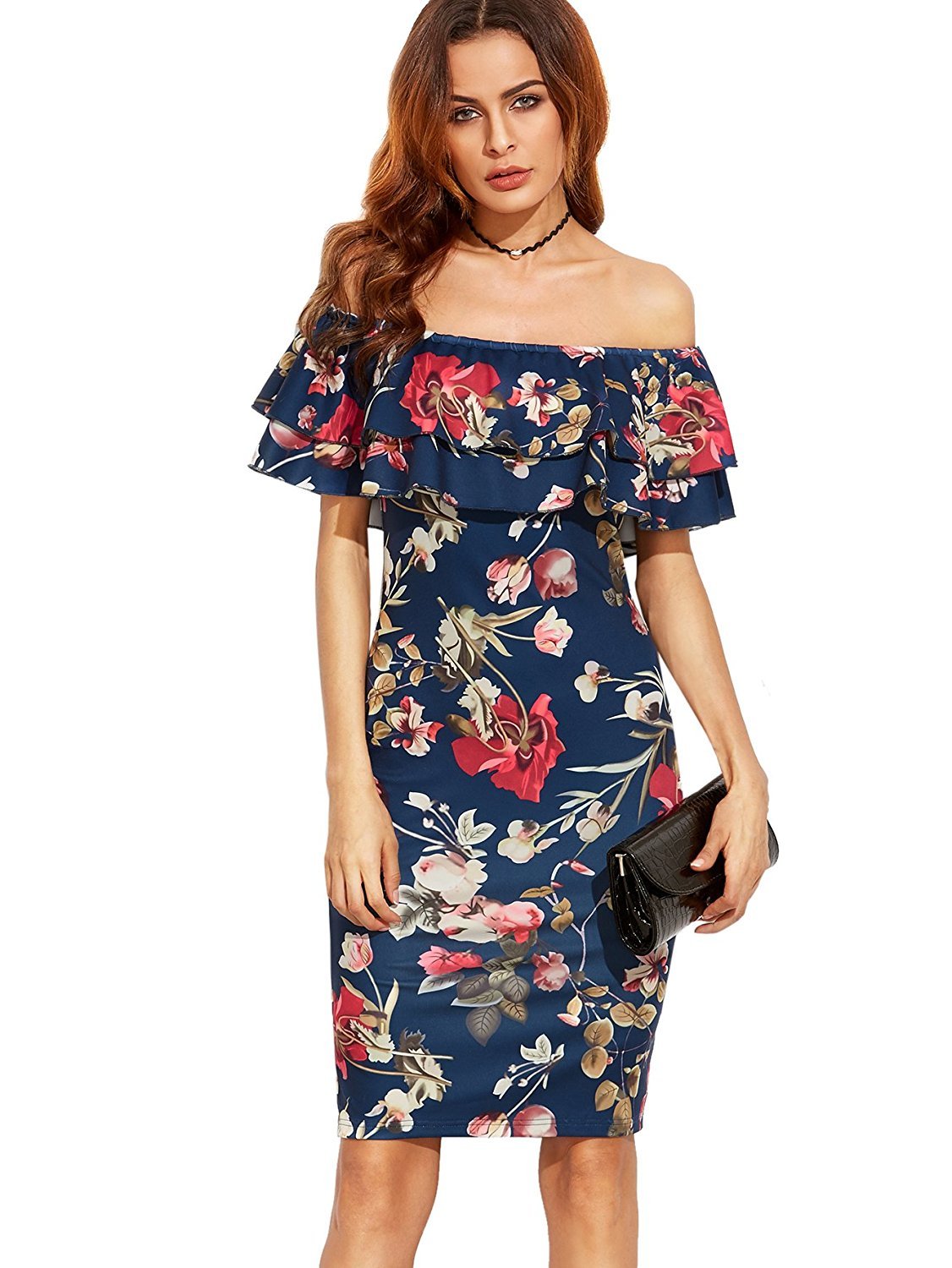 Patterns dress off shoulder