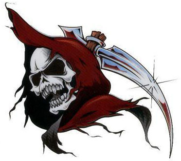 Skull tattoo flash art design - Tattoos and Tattoo Designs