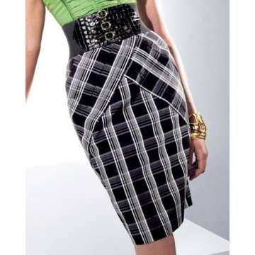 Plaid Skirt - Grey Skirt - Midi Skirt - $58.00