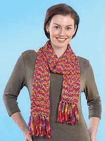 Drop Stitch Ribbon Scarf