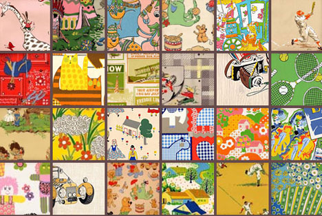Retro wallpaper from original 1960s and 1970s designs