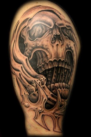 Owl and skull tattoo designs - Skullspiration.com - skull